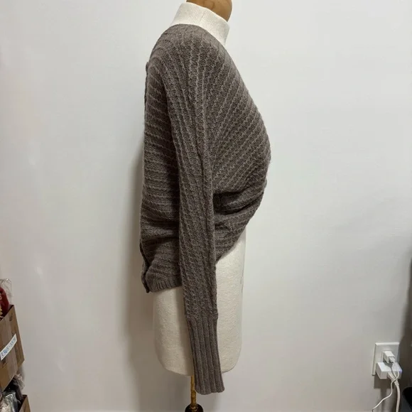 Vintage Moda International Reversible Sweater Women Medium Twist Button Wool Moh - Picture 8 of 13